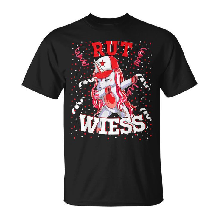 Rut Wiess Carnival Costume Cologne Red Confetti Unicorn T-Shirt