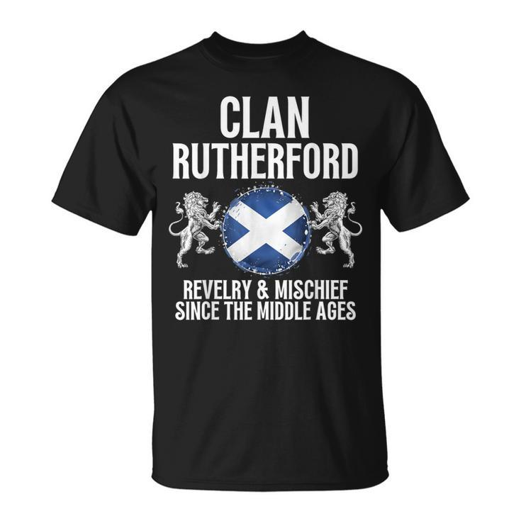 Rutherford Clan Scottish Family Name Scotland Heraldry T-Shirt