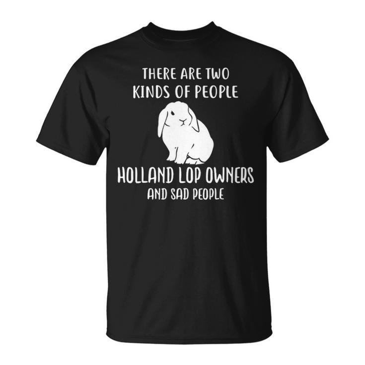 Sad People And Holland Lop Cute Rabbit T-Shirt