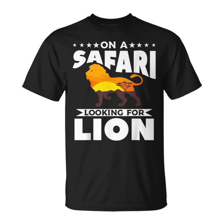 On A Safari Looking For Lion Family Vacation T-Shirt