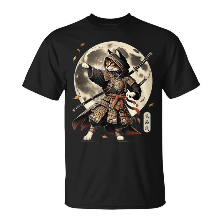 Samurai Cat Ninja Aesthetic Japanese Katana Tokyo Culture T-Shirt