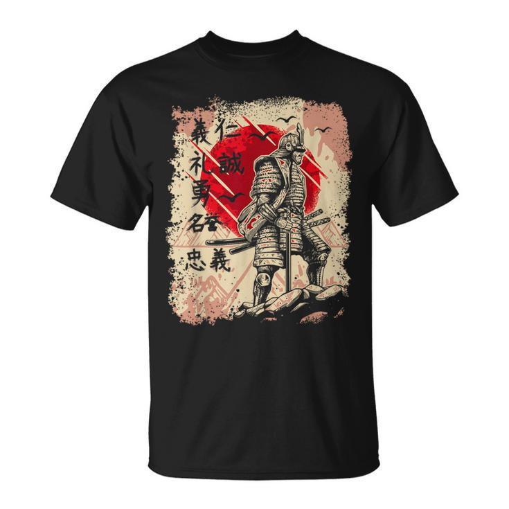 Samurai Japanese Warrior Bushido Code Swordsman Vintage T-Shirt