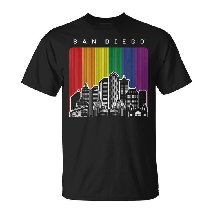 San Diego California Lgbt Pride Rainbow Flag T-Shirt
