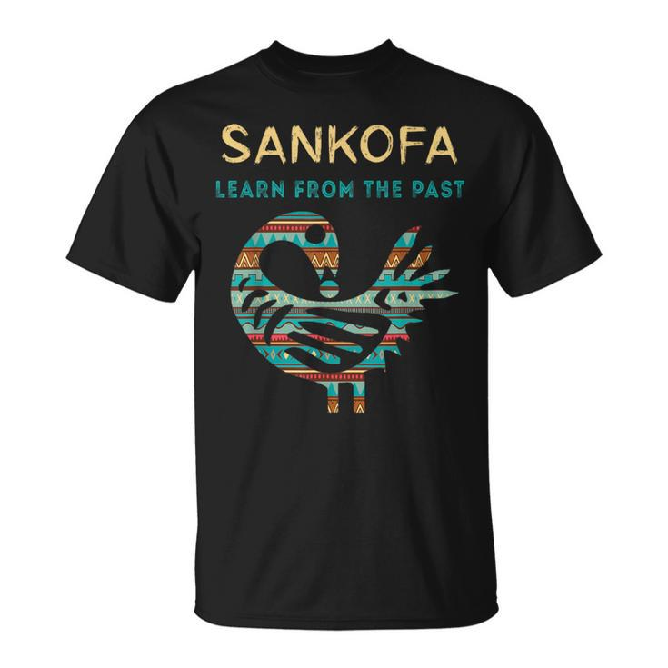 Sankofa Learn From The Past African Bird Black History T-Shirt