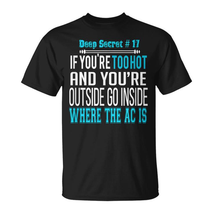 Sarcastic If You're To Hot Outside Go Inside Men's T-Shirt