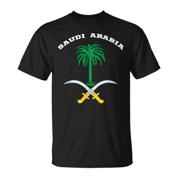 Saudi Arabia Coat Of Arms Flag Souvenir Riyadh T-Shirt