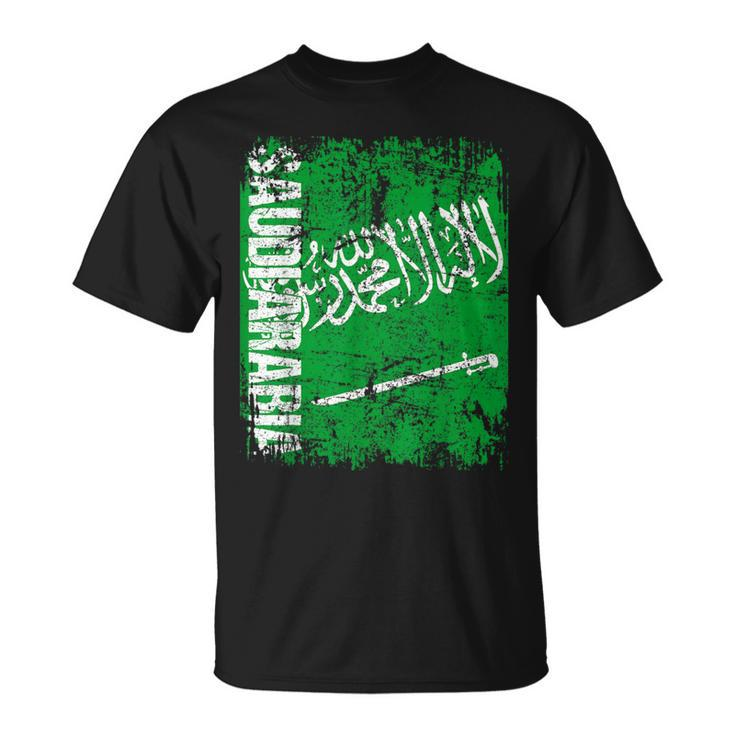 Saudi Arabia Flag Vintage Distressed Saudi Arabia T-Shirt