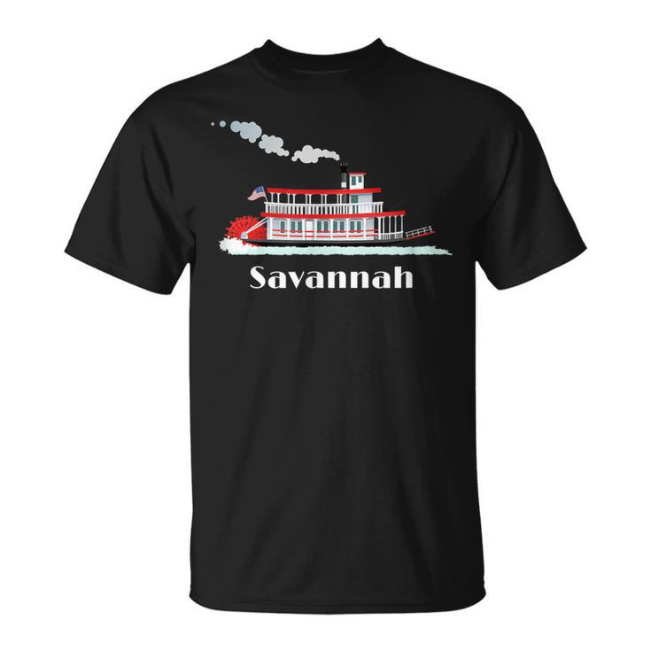 Savannah Riverboat Paddleboat Georgia Ga River 2 T-Shirt