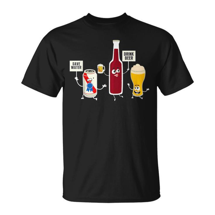 Save Water Drink Beer Drinking Oktoberfest Alcohol T-Shirt