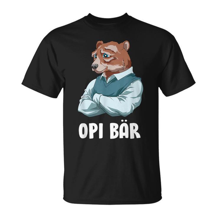 Schlauer Opi Bär Frisch Gebakener Opa German T-Shirt