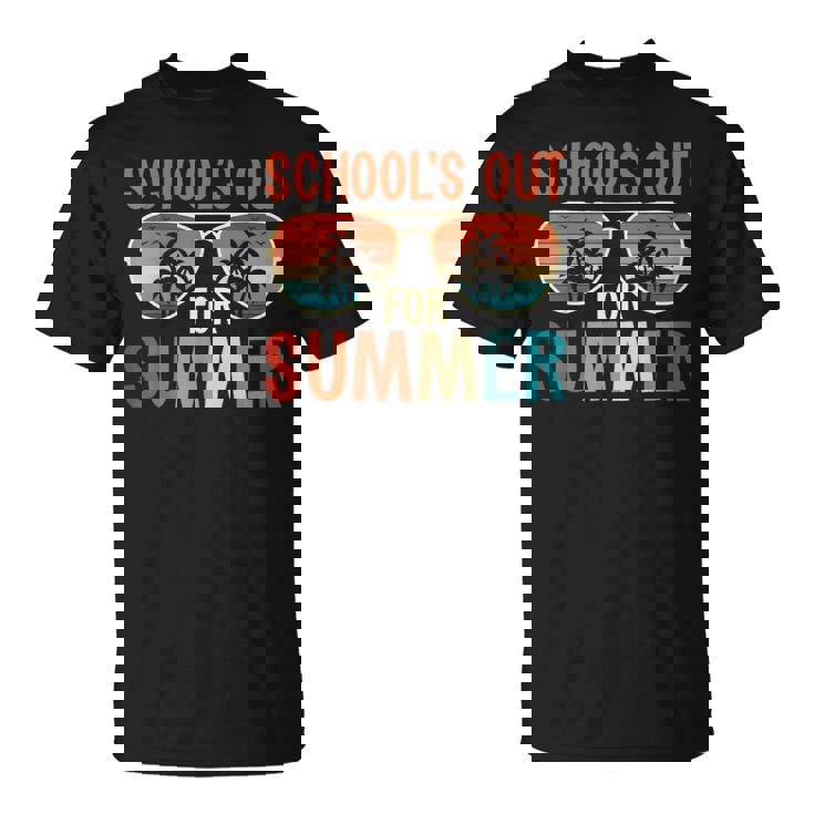 School Out For Summer Retro Last Day Of School Teacher T-Shirt