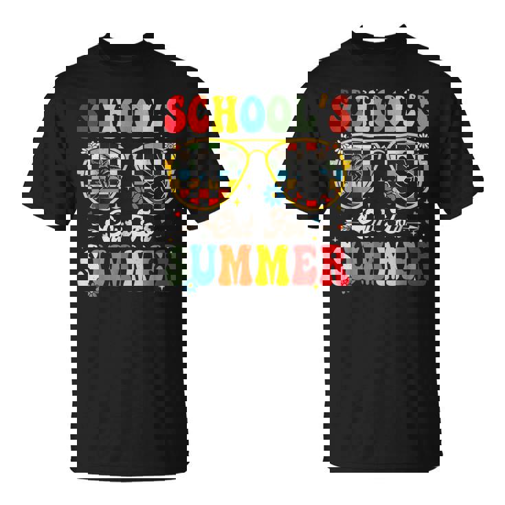 School's Out For Summer Groovy Sunglasses Last Day Of School T-Shirt