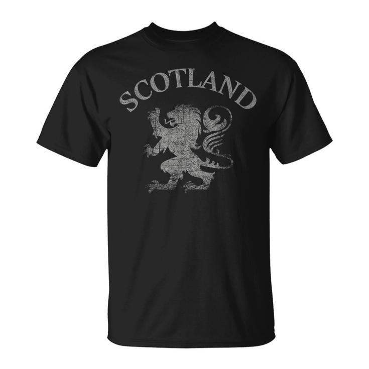 Scotland Flag Vintage Scottish Pride Rampant Heraldry Lion T-Shirt