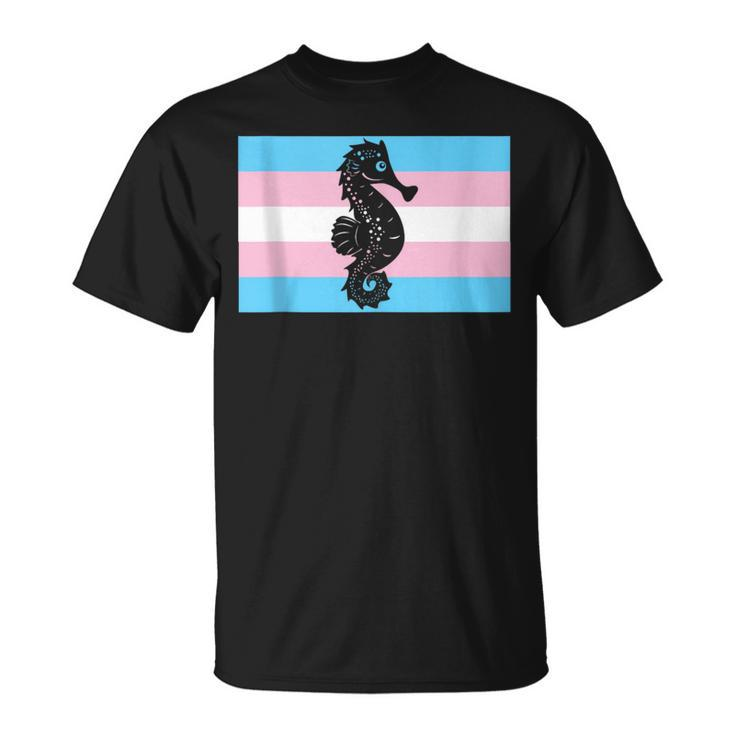 Seahorse Dad Pregnant Trans Man T-Shirt