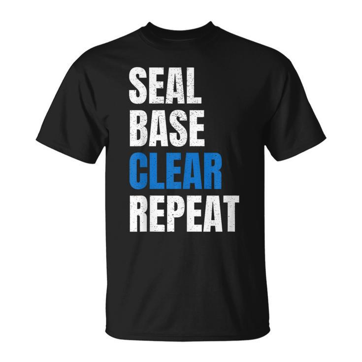 Seal Base Clear Repeat Car Body Painter Automotive T-Shirt