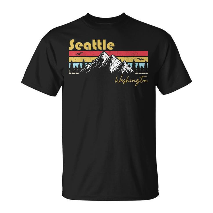 Seattle Washington Roots Hometown Vintage Home State Pride T-Shirt