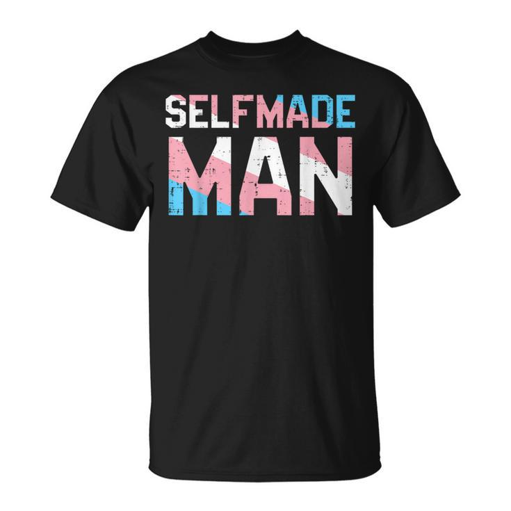 Selfmade Man Transgender Trans Pride Flag Transsexual Ftm T-Shirt