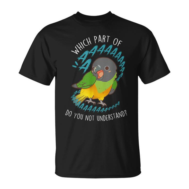Senegal Parrot Aaaa Cute Pet Bird Mom Parrot Dad T-Shirt