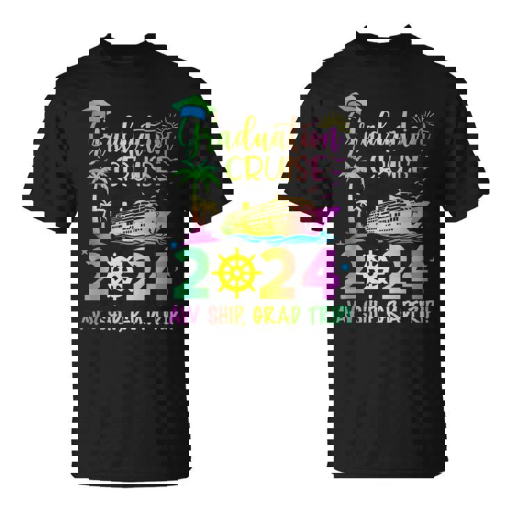 Senior 2024 Graduation Cruise Aw Ship Grad Trip Party T-Shirt