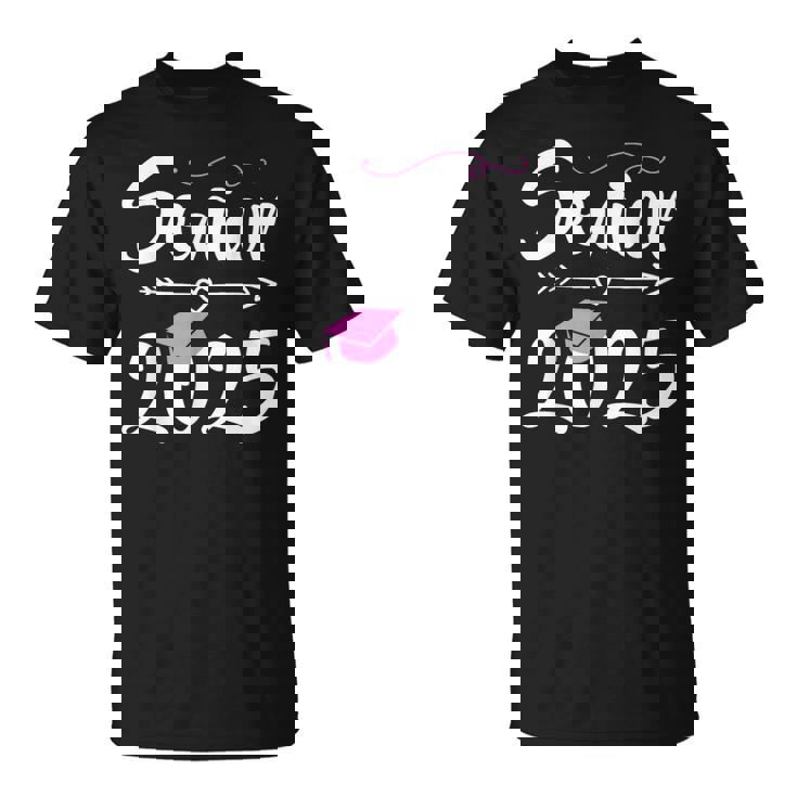 Senior 2025 Pink Tassel Class Of 2025 Graduate Graduation T-Shirt