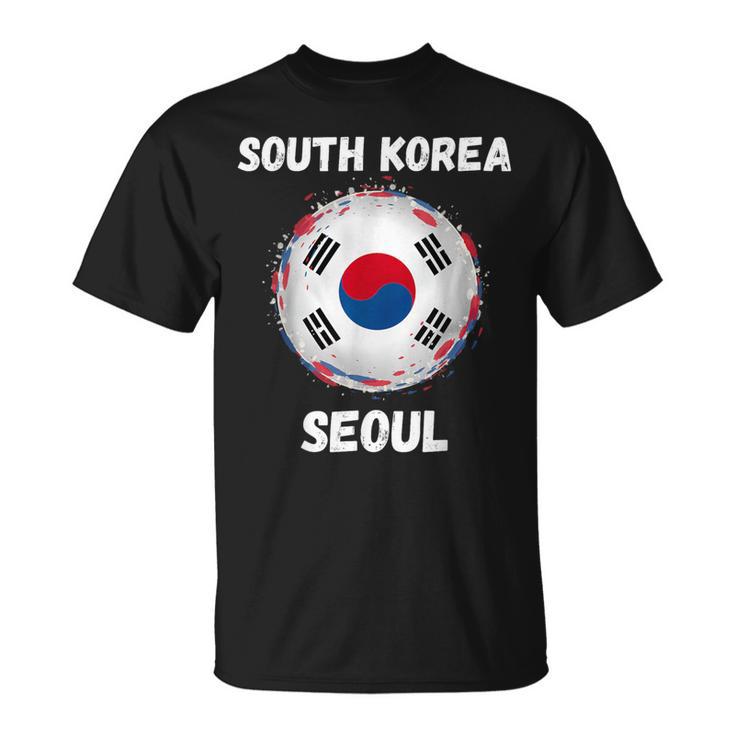 Seoul South Korea Retro Vintage Korean Flag Souvenirs T-Shirt