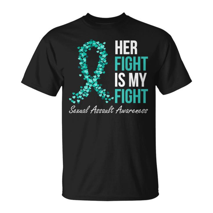Sexual Assault Awareness Month I Wear Teal Ribbon Support T-Shirt