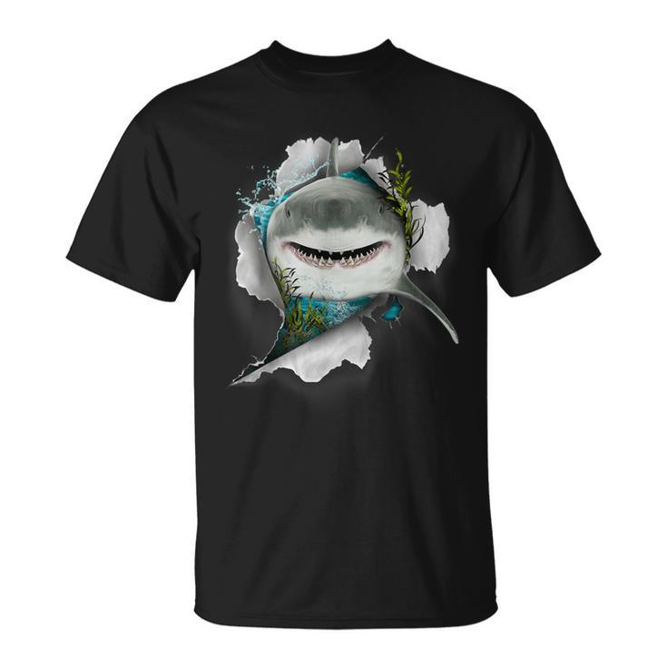 Shark Great White Shark Deep Sea Fishing Shark T-Shirt
