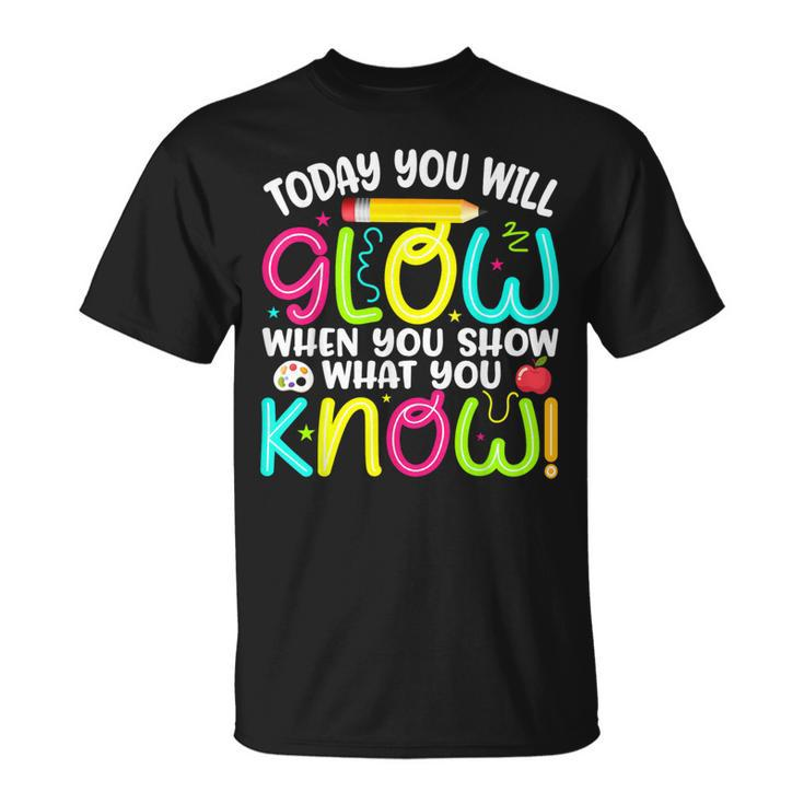 What You Show Rock The Testing Day Exam Teachers Students T-Shirt