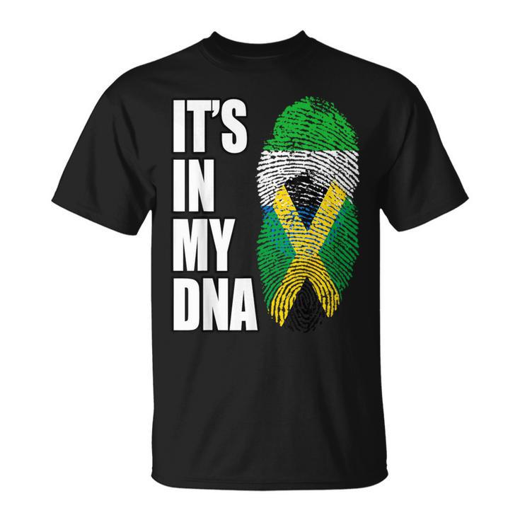 Sierra Leonean And Jamaican Vintage Heritage Dna Flag T-Shirt
