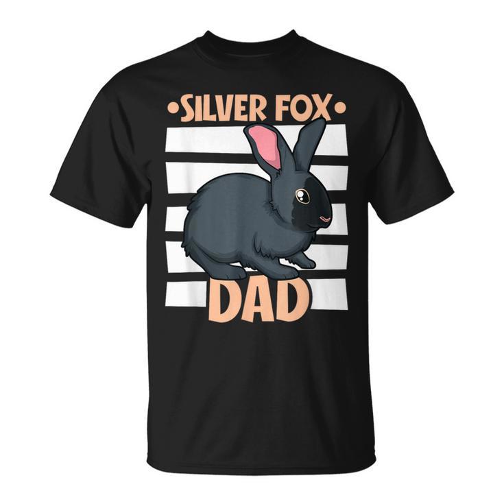 Silver Fox Rabbit Dad T-Shirt