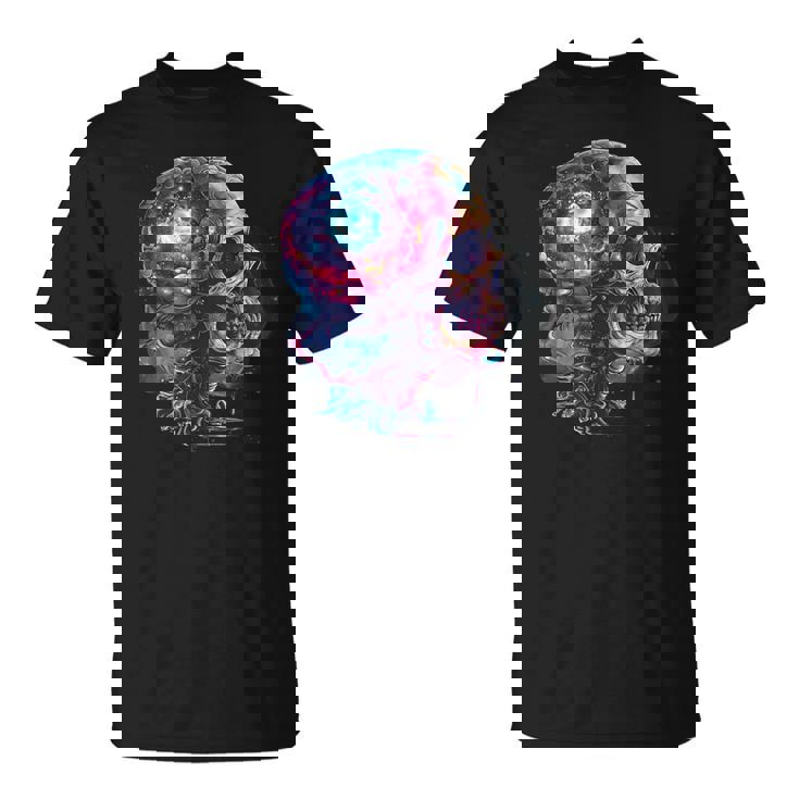 Sistema Solar En Un Cerebro Cráneo Sistema Solar Astronomía Camiseta unisex