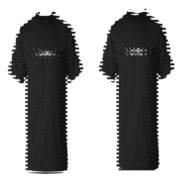Sistema Solar Fases Lunares Universo Galaxia Astronomía Camiseta unisex