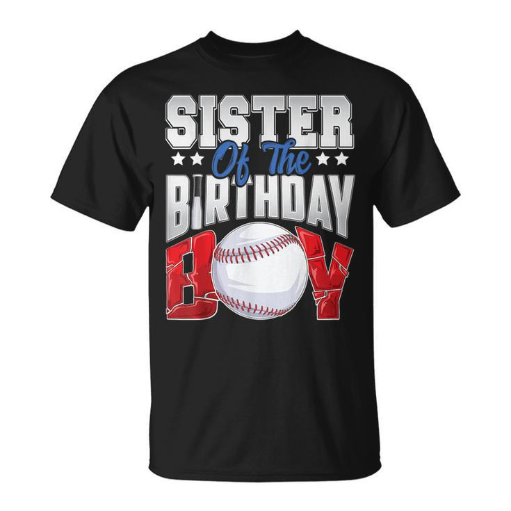 Sister Baseball Birthday Boy Family Baller B-Day Party T-Shirt