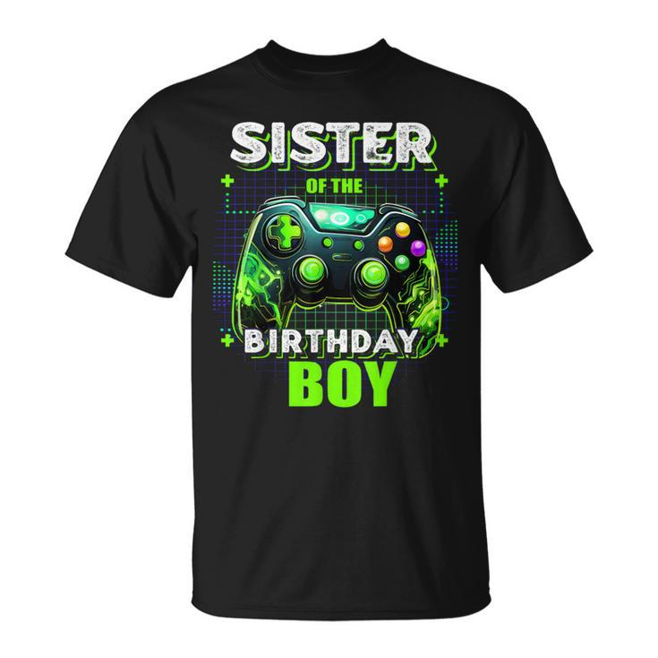 Sister Of The Birthday Boy Matching Video Game Birthday T-Shirt
