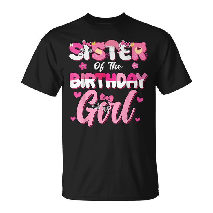 Sister Of The Birthday Girl Cat Kitty Family Matching T-Shirt