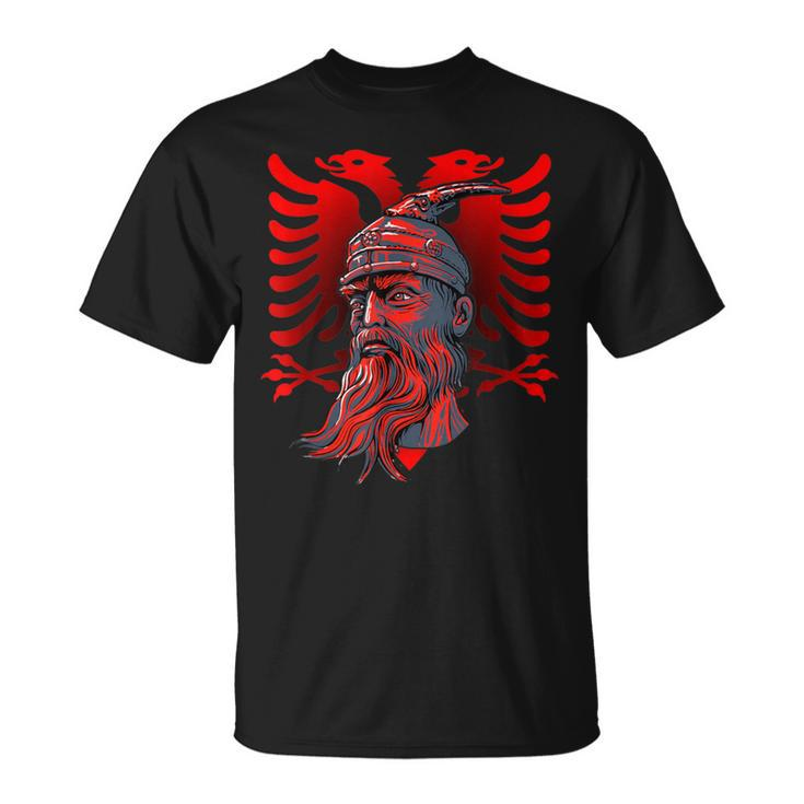 Skanderbeg Albanian National Hero Eagle Kosovo Albaner T-Shirt