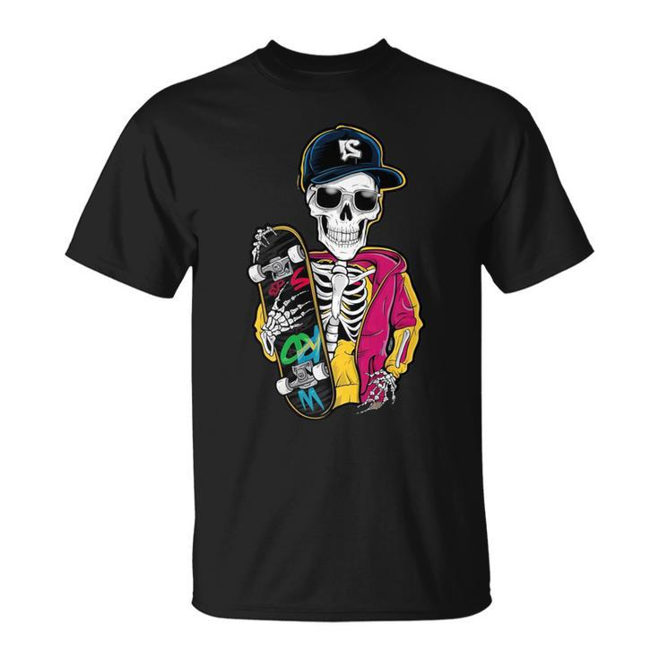 Skeleton Is Ready To Skate Skateboard Skeletor Graphic T-Shirt