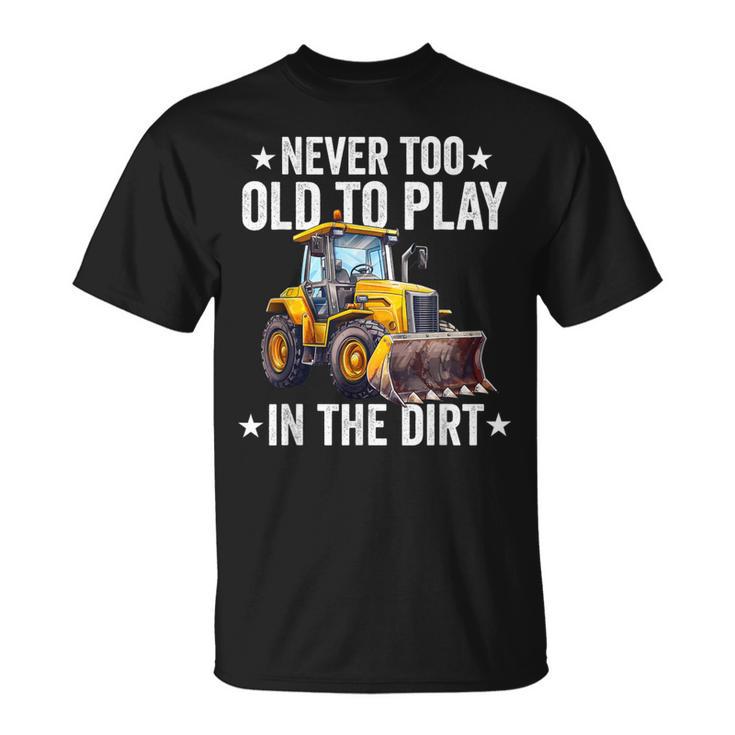 Skid Sr Loader Operator Grandpa Dad Skid Loader T-Shirt