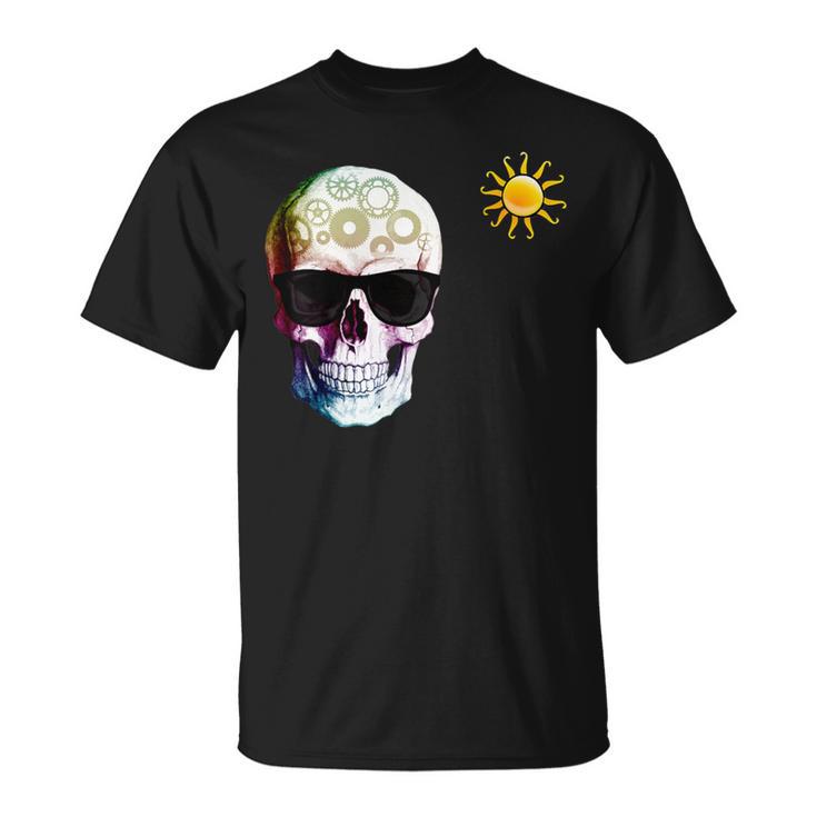 Skull With Sunglasses And Gears T-Shirt