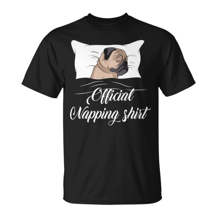 Sleeping Pug Pyjamas Official Napping T-Shirt