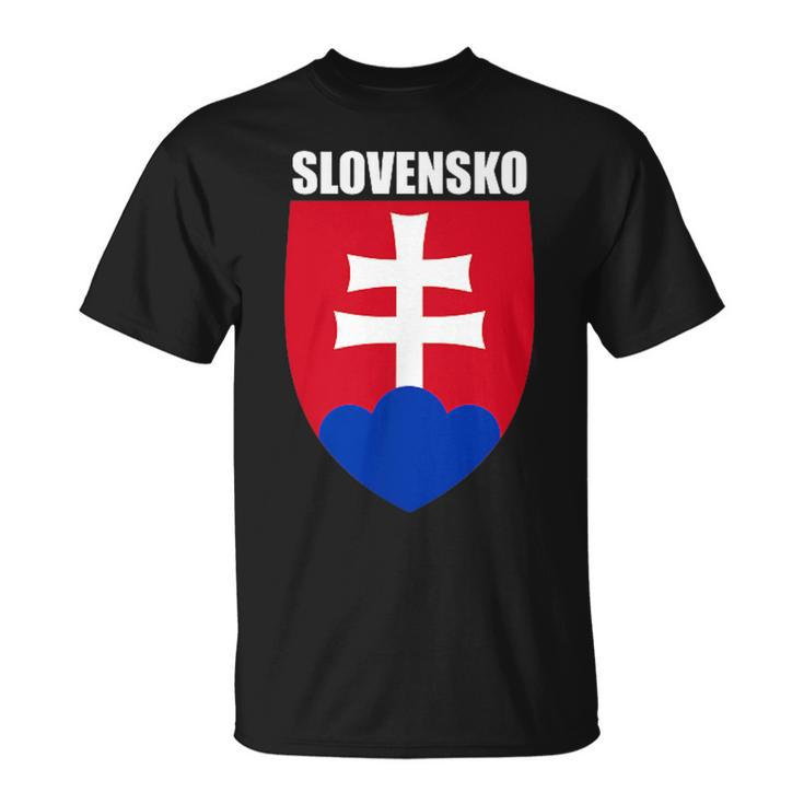 Slovensko Slovakian Coat Of Arms Souvenir Slovak Republic T-Shirt