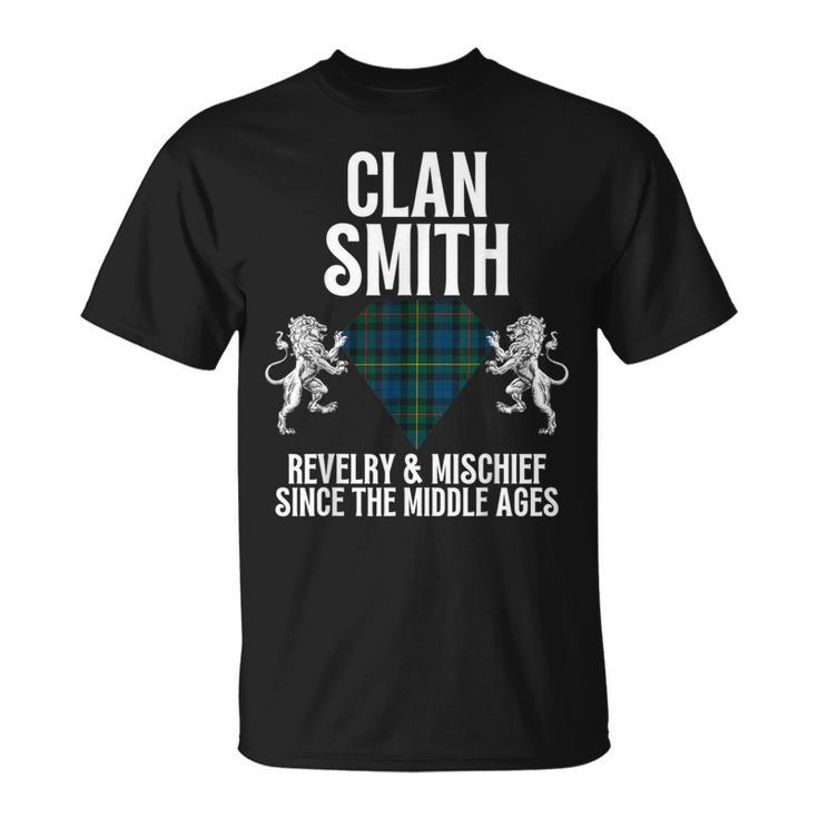 Smith Clan Scottish Name Coat Of Arms Tartan Family Party T-Shirt
