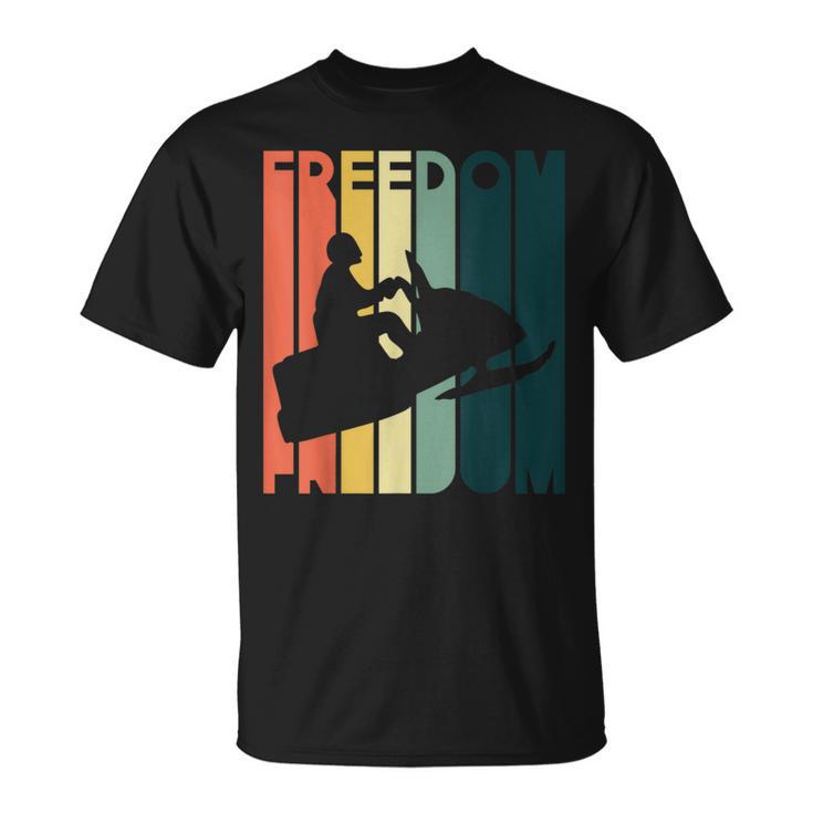 Snow Rider Snowmobile Snowmobiling Freedom Snocross T-Shirt