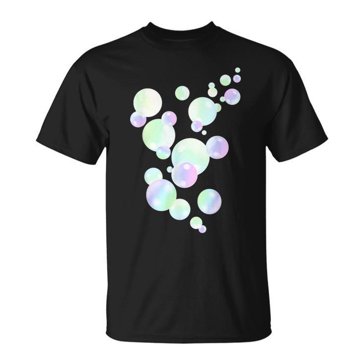 Soap Bubbles Colourful Pastel Colours T-Shirt