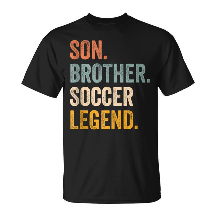 Soccer For Boys 8-12 Retro Son Brother Soccer T-Shirt