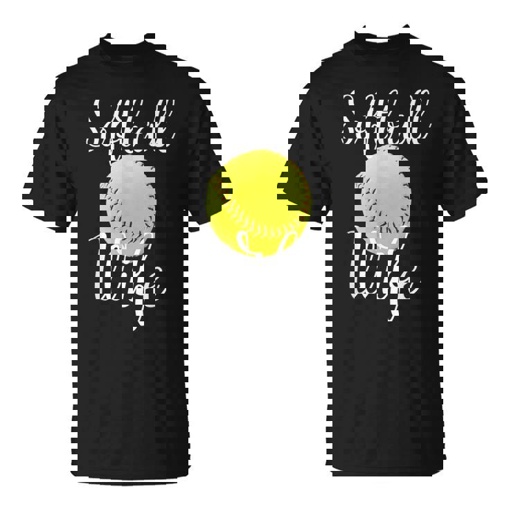 Softball Wife Ball For Mom Softball Wife Cute T-Shirt