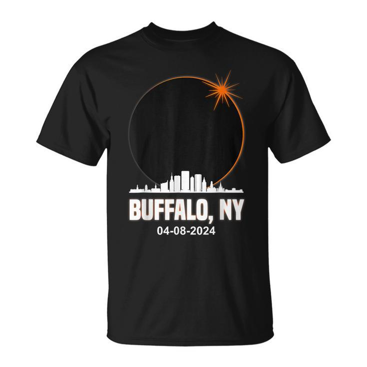 Solar Eclipse 2024 Buffalo Skyline Total Solar Eclipse T-Shirt