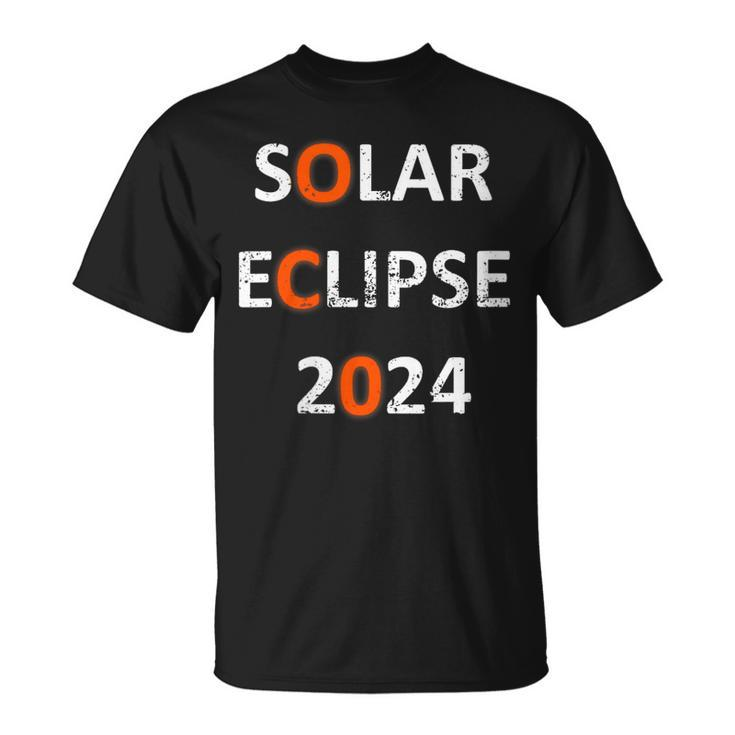 Solar Eclipse 2024 Event Distressed T-Shirt