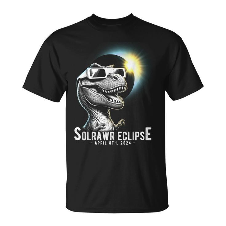 Solar Eclipse 2024 Total Eclipse April 8Th 2024 T Rex T-Shirt