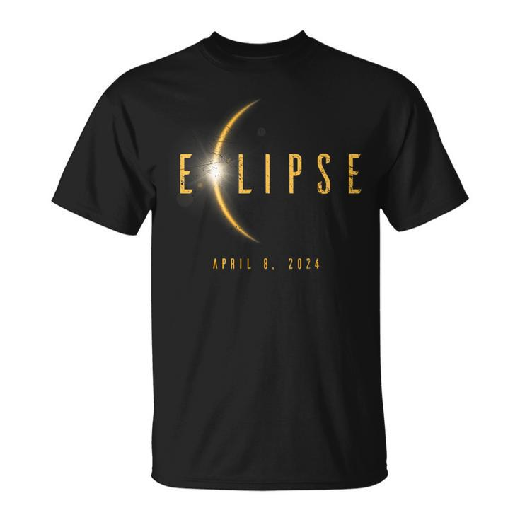 Solar Eclipse 40824 Totality Spring 2024 Astronomy Grunge T-Shirt